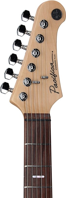 open zoom image for Yamaha Pacifica Standard Plus PACS+12 Electric Guitar, Rosewood Fingerboard (with Gig Bag), Ash Pink, Headstock Left Front