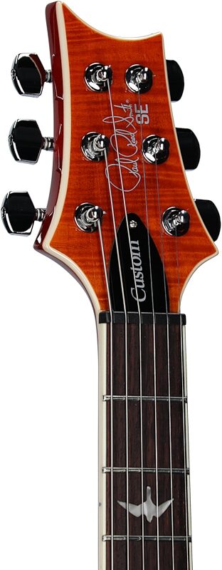 open zoom image for PRS Paul Reed Smith SE Custom 24 Semi-Hollow Piezo Electric Guitar (with Gig Bag), Vintage Sunburst, Open Box (Very Good), Headstock Left Front