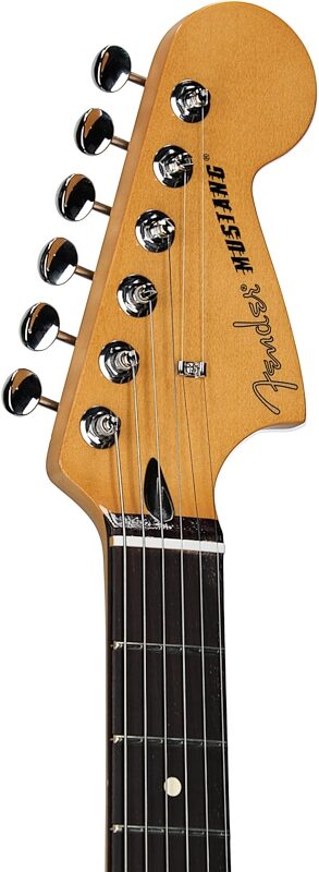 open zoom image for Fender Player II Mustang Electric Guitar, with Rosewood Fingerboard, Black, Headstock Left Front