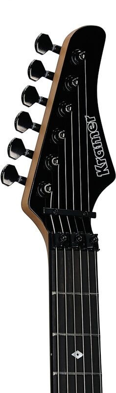 open zoom image for Kramer Volante Quilt HHFR Electric Guitar (with Gig Bag), Ultramarine Burst, Open Box (Very Good), Headstock Left Front