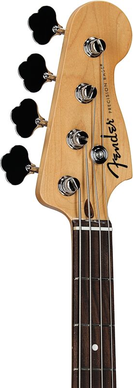 open zoom image for Fender Standard Precision Bass Guitar, Laurel Fingerboard, Black, Headstock Left Front