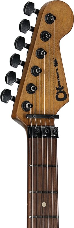 open zoom image for Charvel Pro-Mod Relic San Dimas ST1 HH Electric Guitar (with Gig Bag), Weathered Black, Headstock Left Front