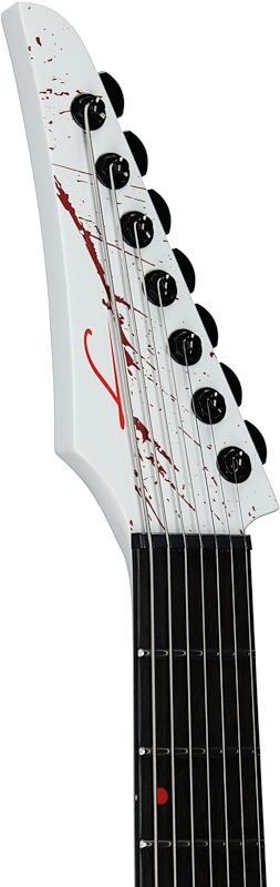 open zoom image for Legator Ninja 7 Slaughter Series Electric Guitar, 7-String, Bonebreaker White, Headstock Left Front