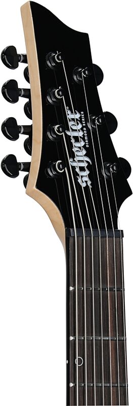 open zoom image for Schecter Sunset-7 Triad Electric Guitar, 7-String, Gloss Black, Headstock Left Front