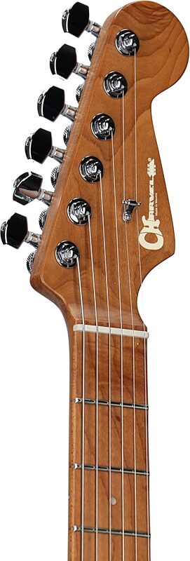 open zoom image for Charvel Pro-Mod DK24 HH 2PT CM Electric Guitar, with Maple Fingerboard, Matte Blue Frost, Headstock Left Front