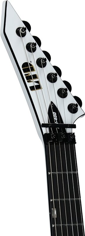 open zoom image for ESP LTD MH-400 Guitar with Tremolo, Snow White, Headstock Left Front
