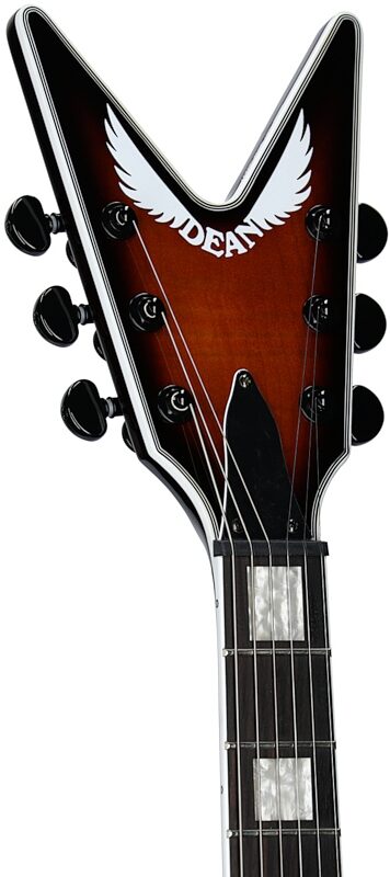 open zoom image for Dean ML Select Flame Top Electric Guitar, Transparent Brazilia, Headstock Left Front