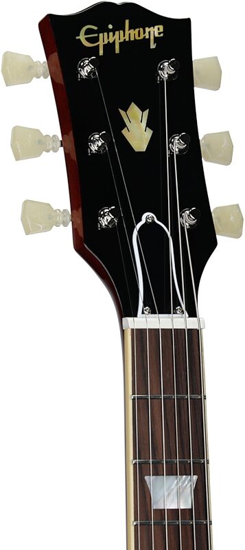 open zoom image for Epiphone Inspired by Gibson Custom 1964 SG Standard Maestro Electric Guitar, Left-Handed (with Case), Cherry, Headstock Left Front