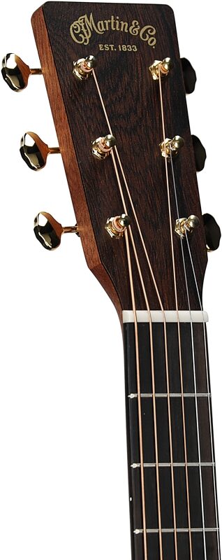open zoom image for Martin 000C Jr E Walnut Acoustic-Electric Guitar (with Gig Bag), Vintage Burst, Headstock Left Front