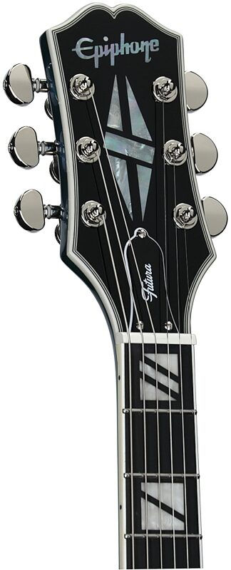 open zoom image for Epiphone Futura ES-355 Electric Guitar (with Gig Bag), Dragonfly Shift, Headstock Left Front