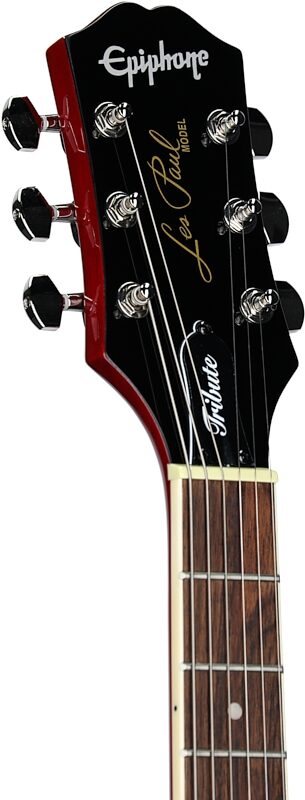 open zoom image for Epiphone Les Paul Tribute Electric Guitar, Heritage Cherry Sunburst, Headstock Left Front