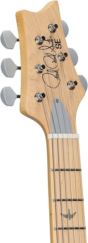 open zoom image for PRS Paul Reed Smith SE Silver Sky Electric Guitar, Maple Fretboard (with Gig Bag), Moon White, Headstock Left Front