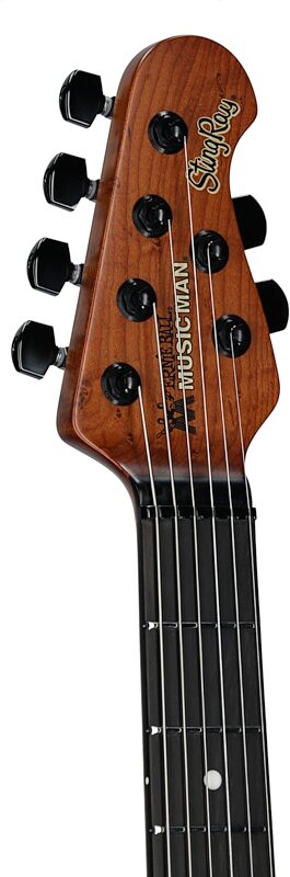 open zoom image for Ernie Ball Music Man StingRay HT Electric Guitar (with Mono Soft Case), Dark Rainbow, Ebony Fretboard, Headstock Left Front