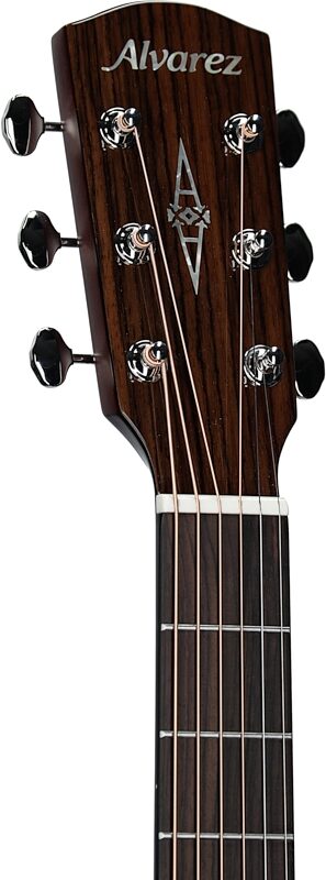 open zoom image for Alvarez MD60E Masterworks Herringbone Acoustic-Electric with Gig Bag, New, Headstock Left Front