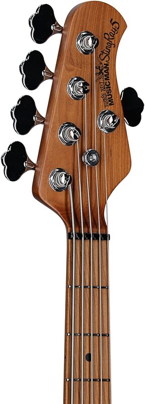 open zoom image for Ernie Ball Music Man StingRay 5 Special HH Electric Bass (with Case), Black, Maple Fretboard, Headstock Left Front