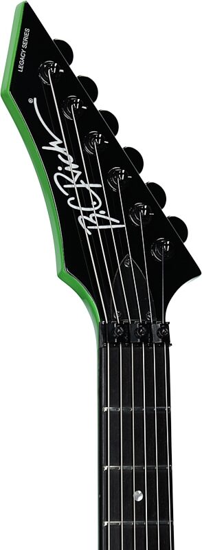 open zoom image for B.C. Rich Warlock Legacy Floyd Rose Electric Guitar, Green Pearl, Open Box (Good), Headstock Left Front
