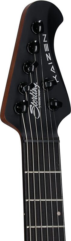 open zoom image for Sterling by Music Man Kaizen 7 Electric Guitar, 7-String, Stealth Black, Rosewood Fretboard, Headstock Left Front