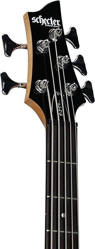 open zoom image for Schecter C-5 Plus Electric Bass, Charcoal Burst, Headstock Left Front