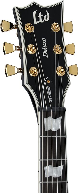 open zoom image for ESP LTD Deluxe EC-1000 Fluence Electric Guitar, Black, Headstock Left Front
