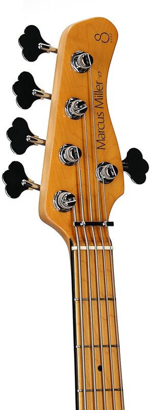 open zoom image for Sire Marcus Miller V7 Vintage New Gen Electric Bass, 5-String, Natural, Hard Maple Fretboard, Headstock Left Front
