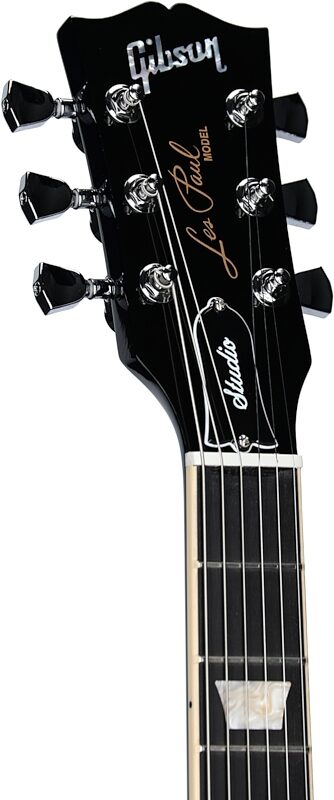 open zoom image for Gibson Les Paul Studio Session Electric Guitar (with Soft Case), Cobalt Burst, Headstock Left Front
