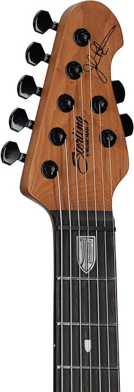 open zoom image for Sterling by Music Man JP157 DiMarzio Electric Guitar, Purple Nebula, Ebony Fretboard, Headstock Left Front