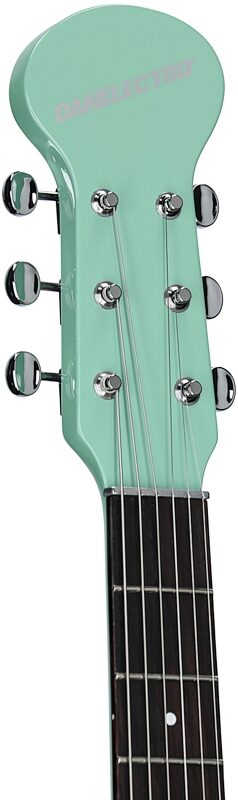 open zoom image for Danelectro Baby Sitar Electric Guitar, Aqua, Headstock Left Front