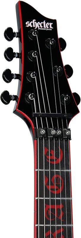 open zoom image for Schecter Sullivan King Banshee 7FR-S Electric Guitar, Obsidian, Headstock Left Front