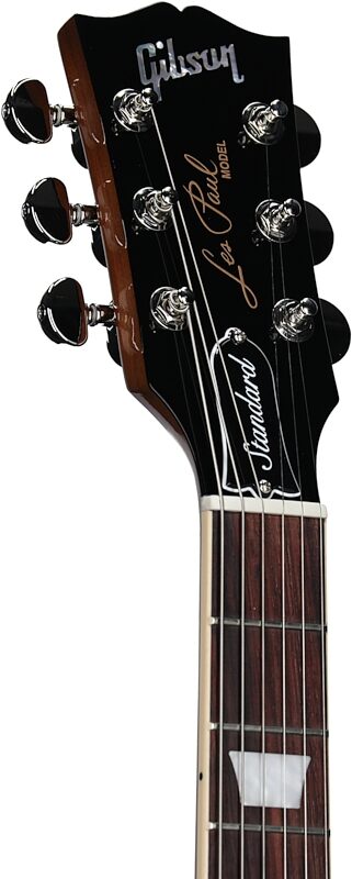 open zoom image for Gibson Les Paul Standard 60s Custom Color Electric Guitar, Figured Top (with Case), Transparent Fuchsia, Headstock Left Front