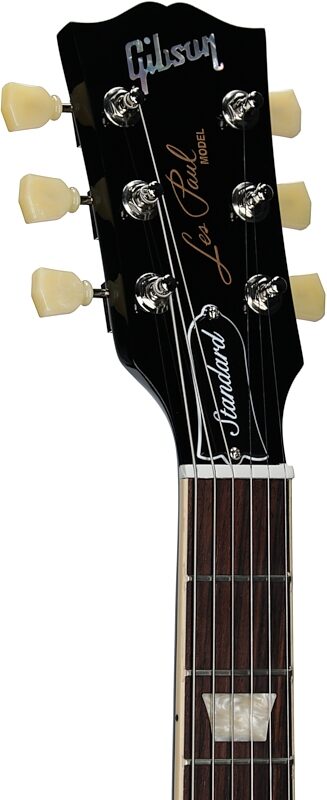 open zoom image for Gibson Exclusive Les Paul Standard Lite Electric Guitar (with Case), Ebony, Headstock Left Front