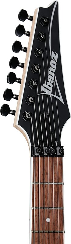 open zoom image for Ibanez RG7420EX Electric Guitar, Black Flat, Headstock Left Front