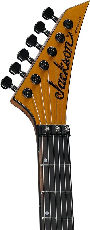 open zoom image for Jackson American Series Virtuoso DK Electric Guitar (with Case), Gold Rush, Headstock Left Front