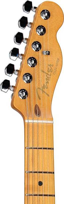 open zoom image for Fender American Ultra II Telecaster Electric Guitar, Maple Fingerboard (with Case), Avalanche, Headstock Left Front