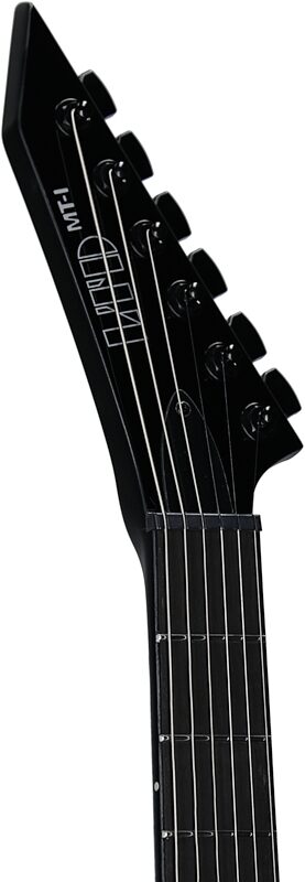 open zoom image for ESP LTD Mick Thomson MT-I Electric Guitar (with Case), Obsidian Metallic, Headstock Left Front