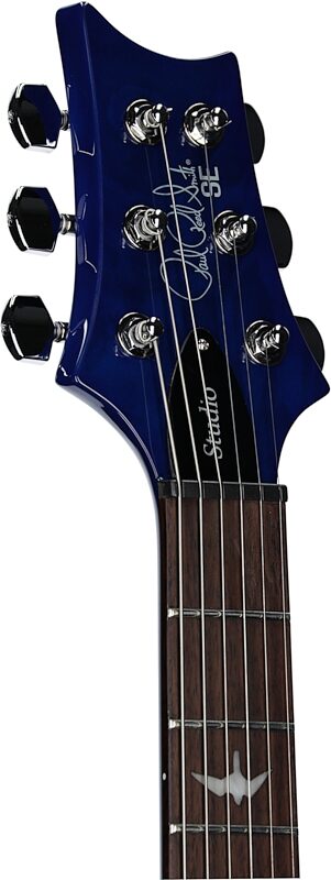 open zoom image for PRS Paul Reed Smith SE Studio Electric Guitar (with Gig Bag), Lake Blue, Open Box (Very Good), Headstock Left Front