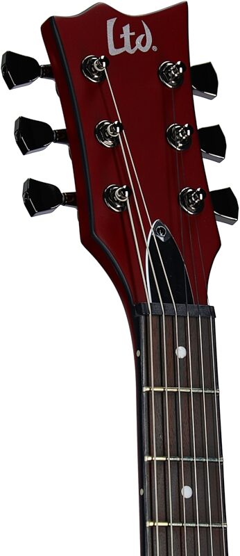 open zoom image for ESP LTD Lars Frederiksen Volsung Electric Guitar (with Case), Oxblood, Headstock Left Front