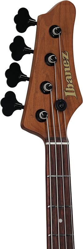 open zoom image for Ibanez MDM1600 Mode Electric Bass (with Gig Bag), Natural Mocha Low Gloss, Headstock Left Front