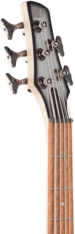 open zoom image for Ibanez SR305E Electric Bass, 5-String, Silver Sunburst, Headstock Left Front