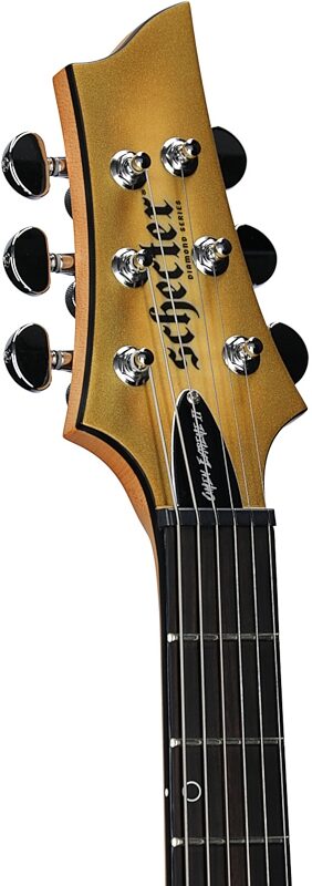 open zoom image for Schecter Omen Extreme-II Electric Guitar, Gold Rush, Chrome Hardware, Headstock Left Front