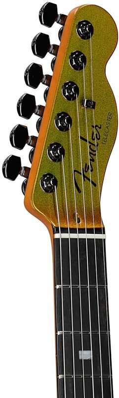 open zoom image for Fender 75th Anniversary American Ultra II Telecaster Electric Guitar (with Case), Liquid Gold, Headstock Left Front