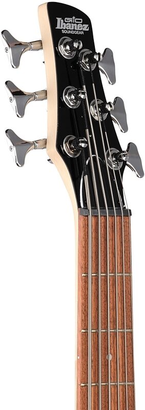 open zoom image for Ibanez GSR206 6-String Electric Bass, Black, Headstock Left Front