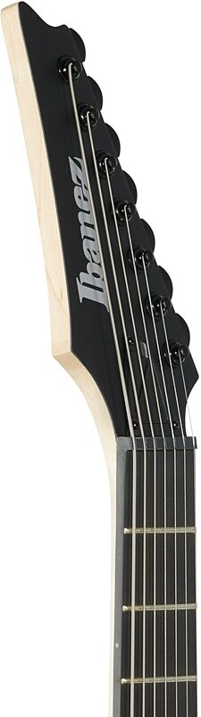 open zoom image for Ibanez RGIXL7 Iron Label Electric Guitar, 7-String, Black Flat, Headstock Left Front