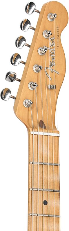 open zoom image for Fender J Mascis Telecaster Electric Guitar (with Gig Bag), Blue Flake, Headstock Left Front