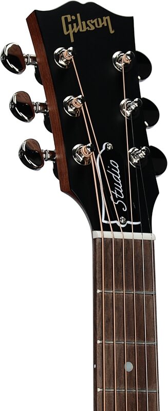 open zoom image for Gibson J-45 Studio Walnut Acoustic-Electric Guitar (with Case), Satin Natural, Headstock Left Front