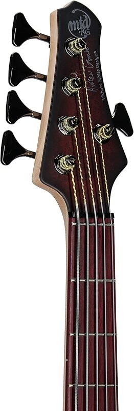 open zoom image for MTD Kingston Andrew Gouche AG-5 Electric Bass, 5-String, Smokey Purple, Open Box (Very Good), Headstock Left Front