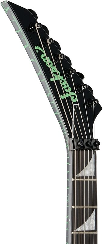 open zoom image for Jackson Pro Signature Brandon Ellis Kelly Electric Guitar, Green Crackle, Headstock Left Front