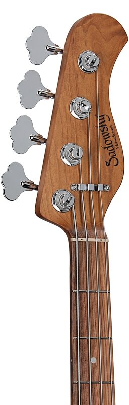 open zoom image for Sadowsky MetroExpress MS4 Modern Electric Bass, Morado Fingerboard (with Gig Bag), Black, Headstock Left Front