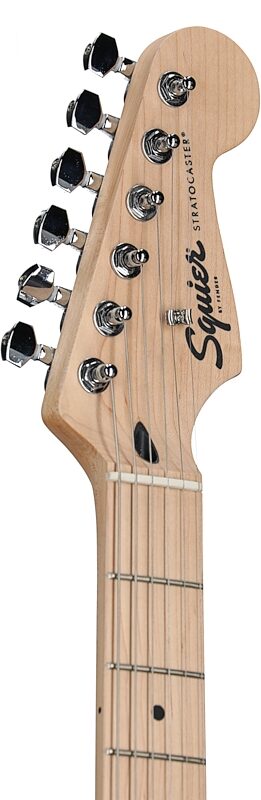 open zoom image for Squier Sonic Stratocaster Hard Tail Maple Neck Electric Guitar, Flash Pink, Headstock Left Front