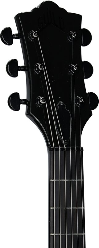 open zoom image for Guild Polara Night Edition Electric Guitar, Black Tungsten Gloss, Headstock Left Front