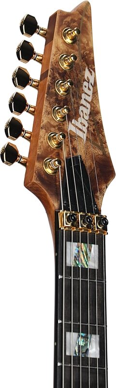 open zoom image for Ibanez RGT1220PB Premium Electric Guitar (with Gig Bag), Antique Brown Stain, Headstock Left Front